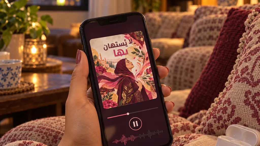 النسخة الصوتية شغالة على الموبايل وغلاف الكتاب ظاهر
